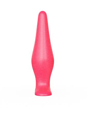 Розовая анальная пробка с узеньким кончиком - 14 см.